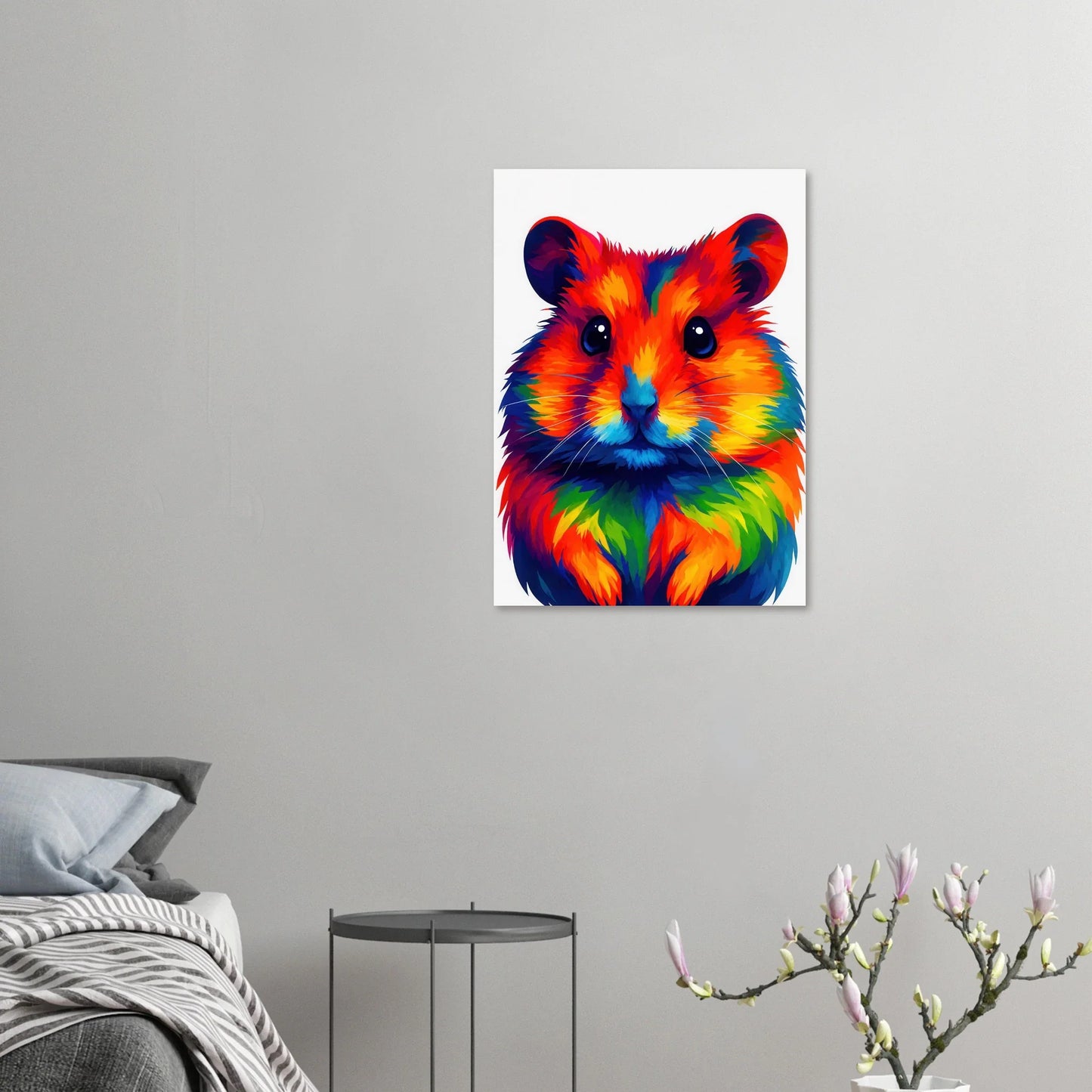 Djur: Vibrant Pop Art Hamster Poster - Colorful & Expressive Wall Art in Various Sizes