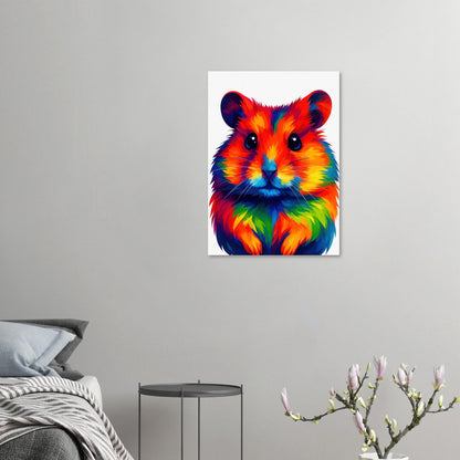 Djur: Vibrant Pop Art Hamster Poster - Colorful & Expressive Wall Art in Various Sizes