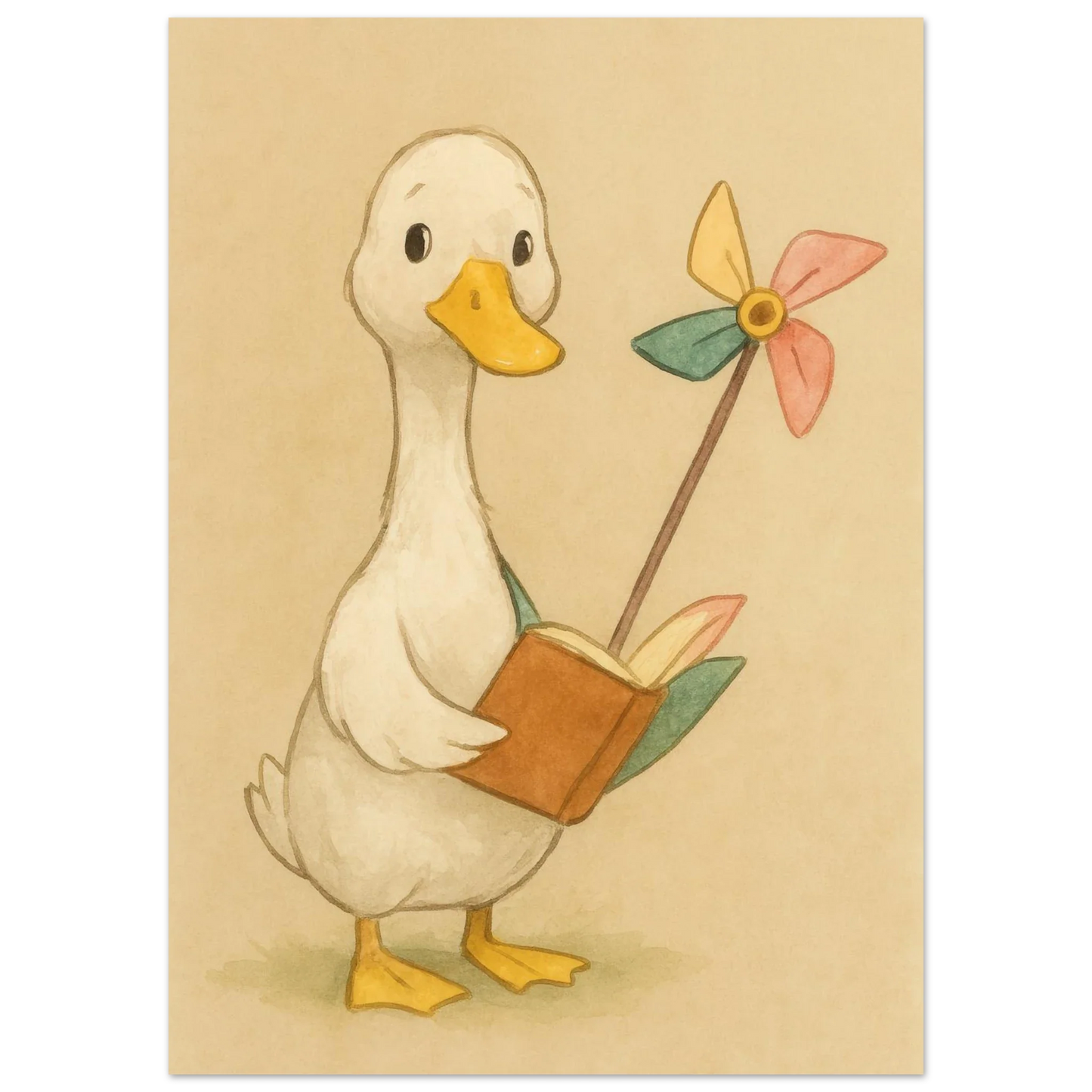 Barn Owl Storytime: Whimsical Watercolor Print for Nurseries & Playrooms