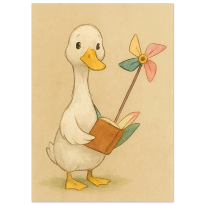 Barn Owl Storytime: Whimsical Watercolor Print for Nurseries & Playrooms