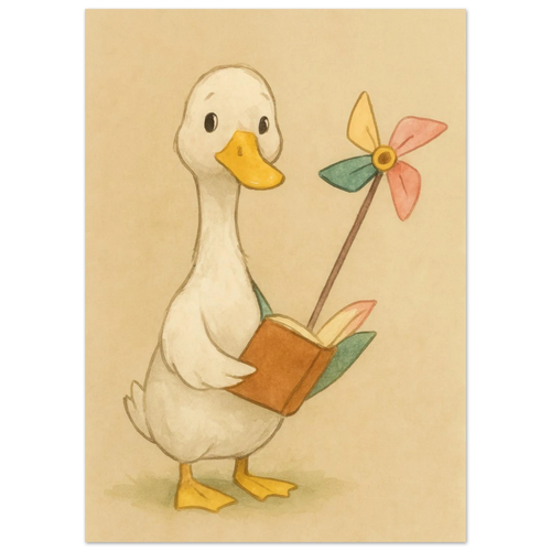 Barn Owl Storytime: Whimsical Watercolor Print for Nurseries & Playrooms