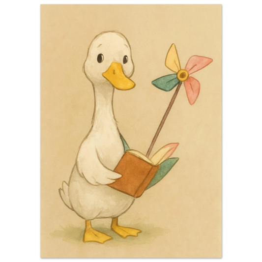Barn Owl Storytime: Whimsical Watercolor Print for Nurseries & Playrooms
