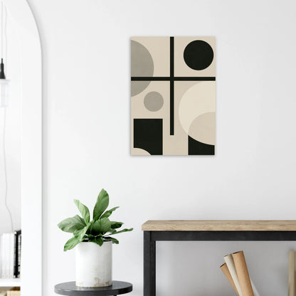 Minimalist Geometric Abstract Poster – Neutral Tones & Clean Lines for Modern Decor
