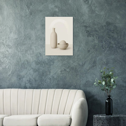 Minimalist Ceramic Forms Poster - Subtle Earth Tones | Modern Aesthetic Wall Art in 29 Sizes