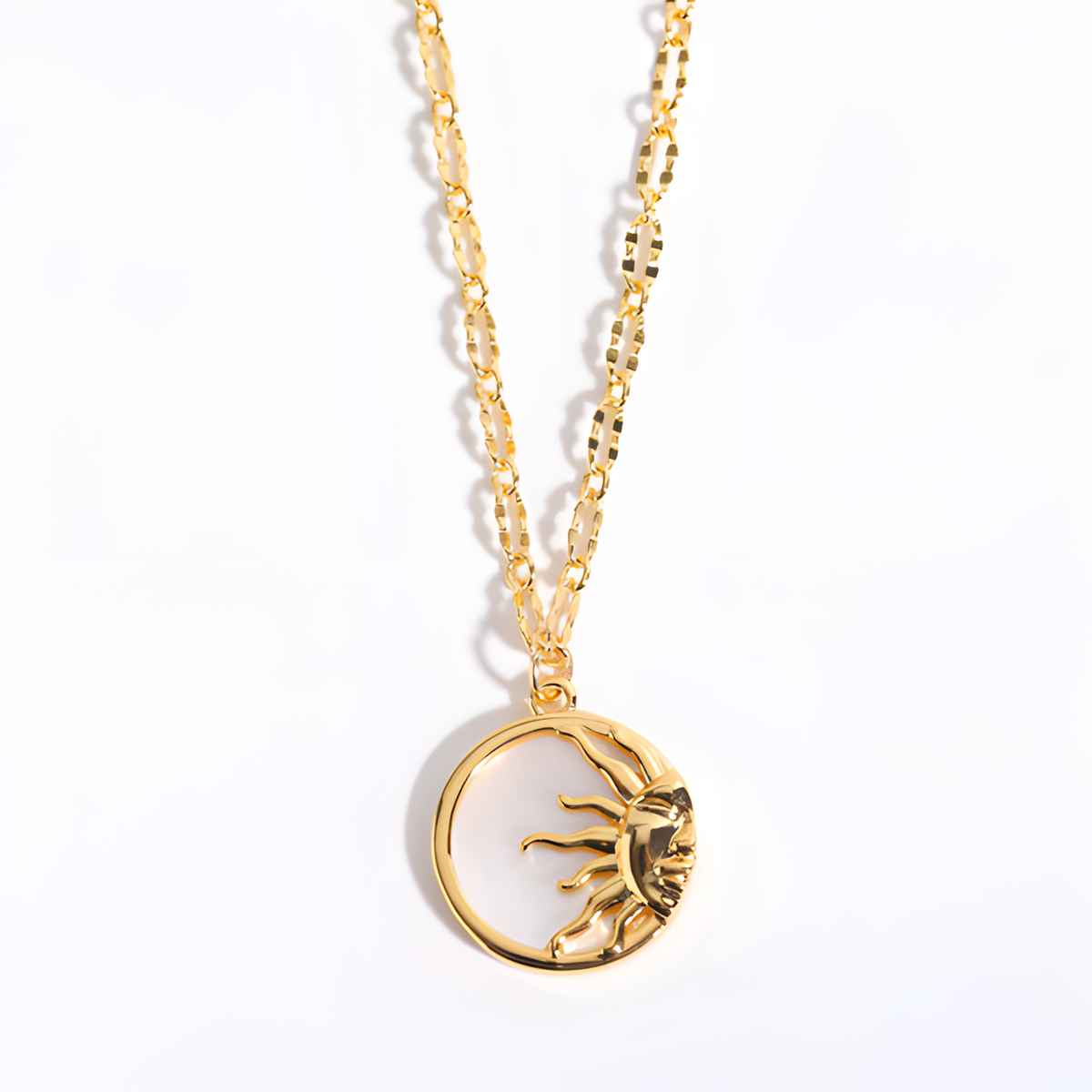Sun and Moon Pendant Necklace
