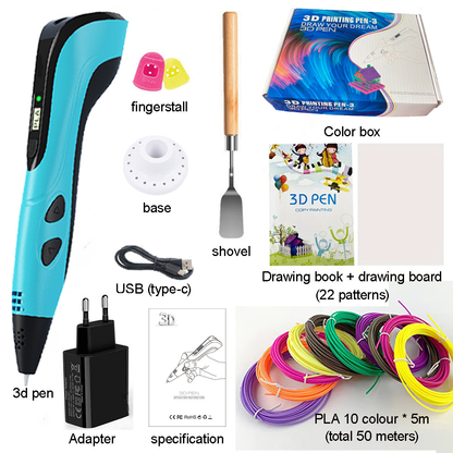 USB Rechargeable 3D Printing Pen