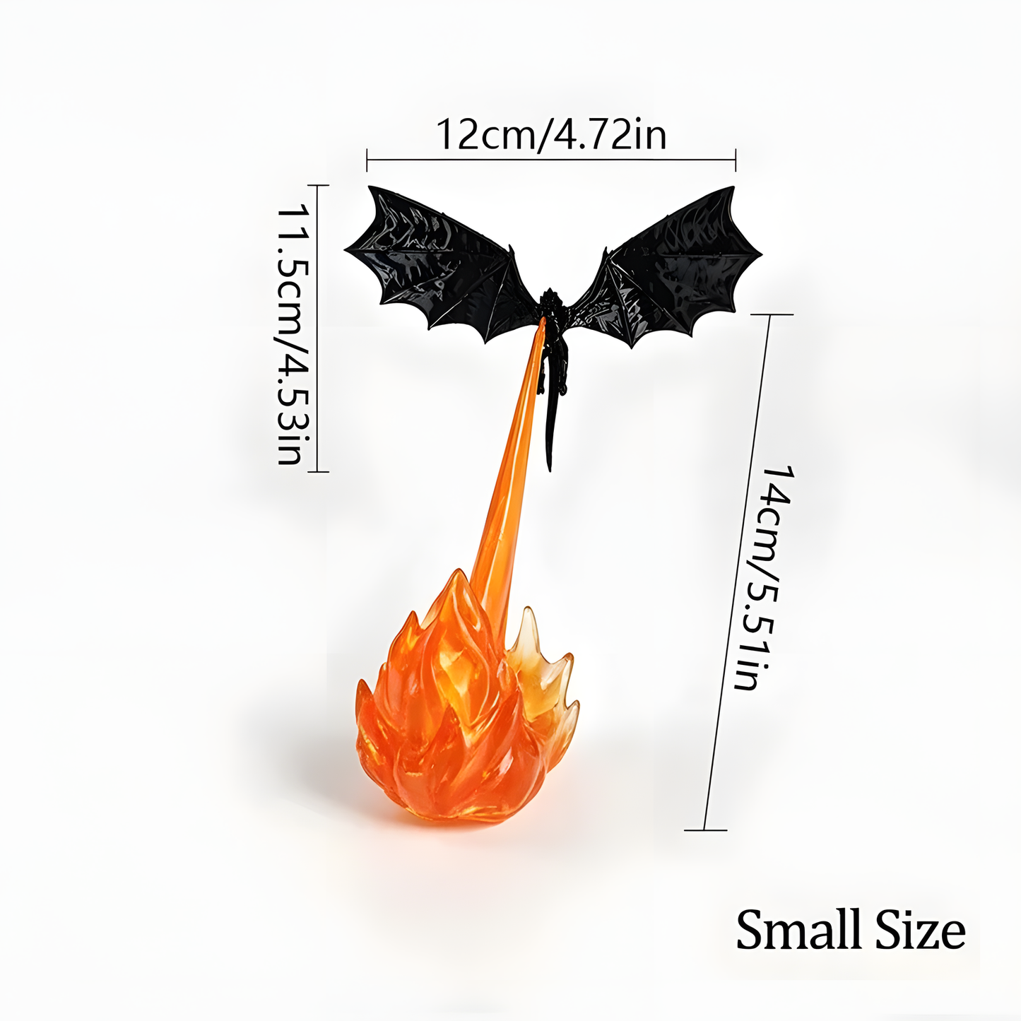Fire-Breathing Dragon Bookshelf Statue