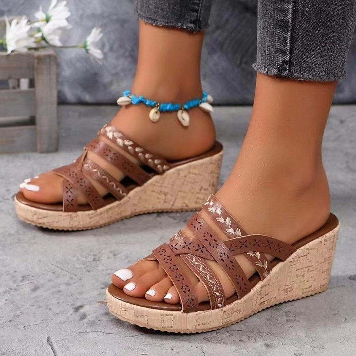 Women's Roman Wedge Sandals