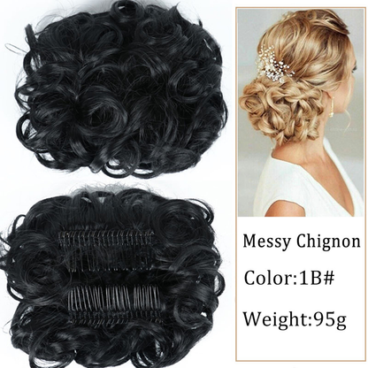 Curly Comb-In Bun Hairpiece