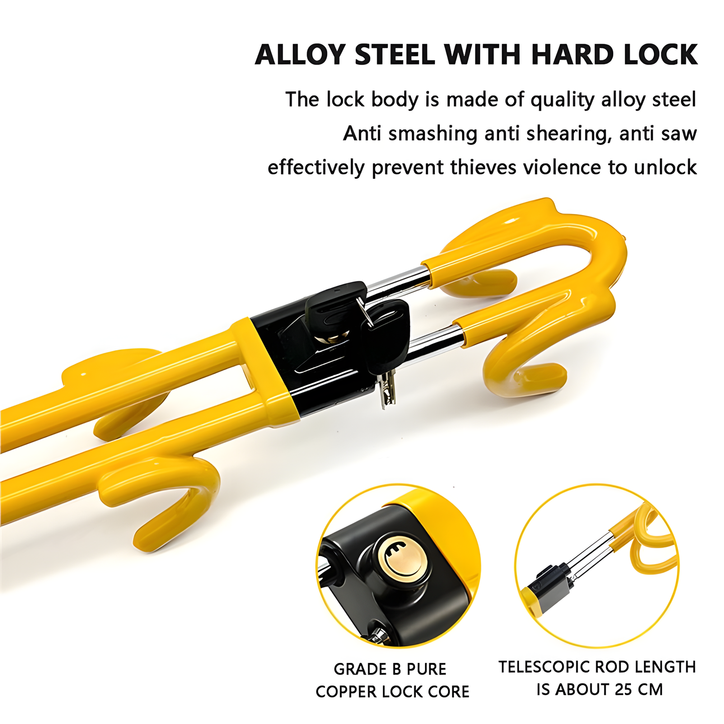 Adjustable Steering Wheel Lock