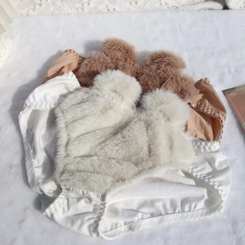 Plush Bra Lingerie Set