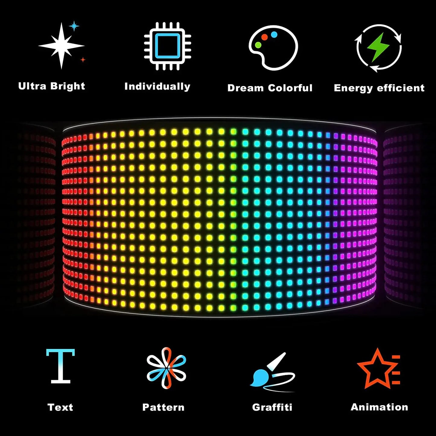 Flexibel LED-panel för bilar