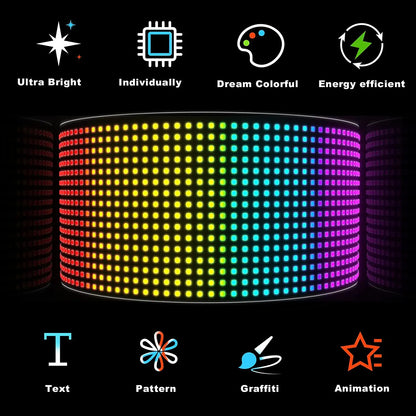 Flexibel LED-panel för bilar