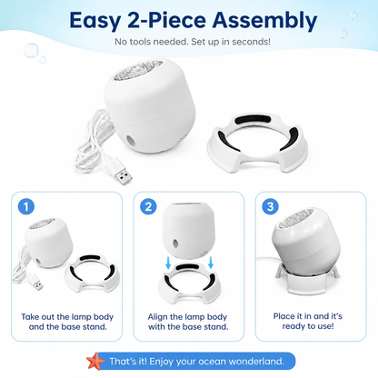 Ocean & Christmas Projection Night Light