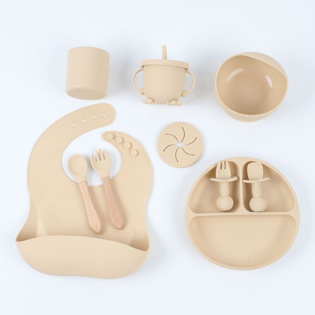 Ten-Piece Silicone Baby Feeding Set