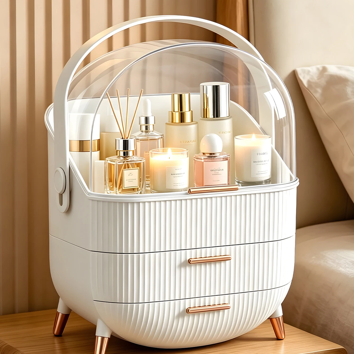Transparent Cosmetic Storage Box