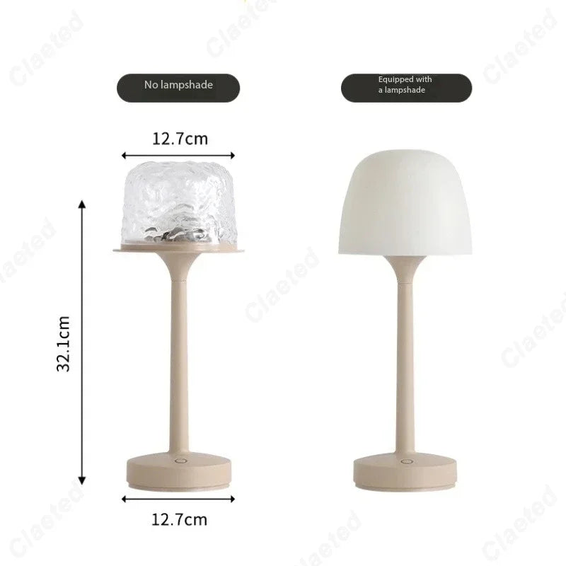Champignonbordlampe med vandbølgeprojektion