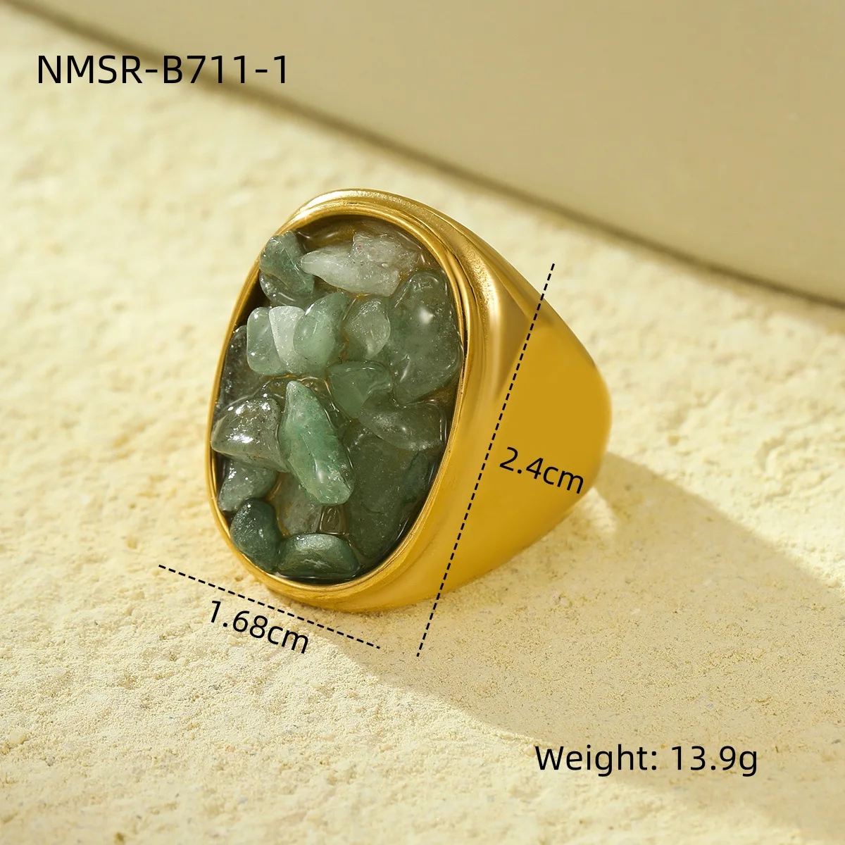 Natural Stone Statement Ring