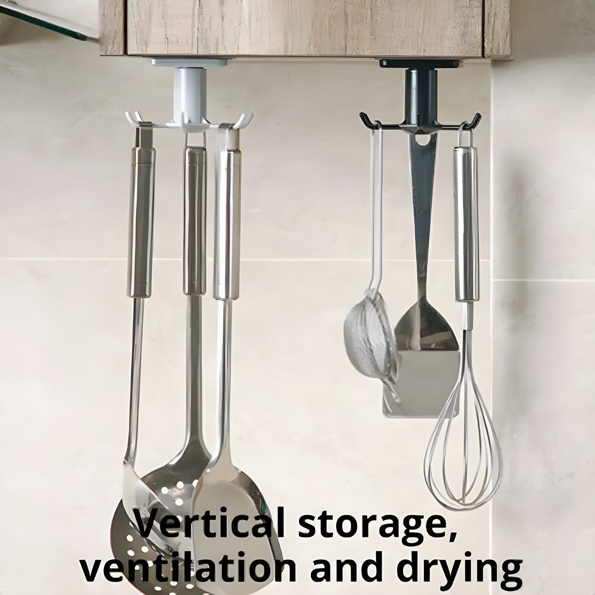 Rotating Six-Hook Utensil Hanger