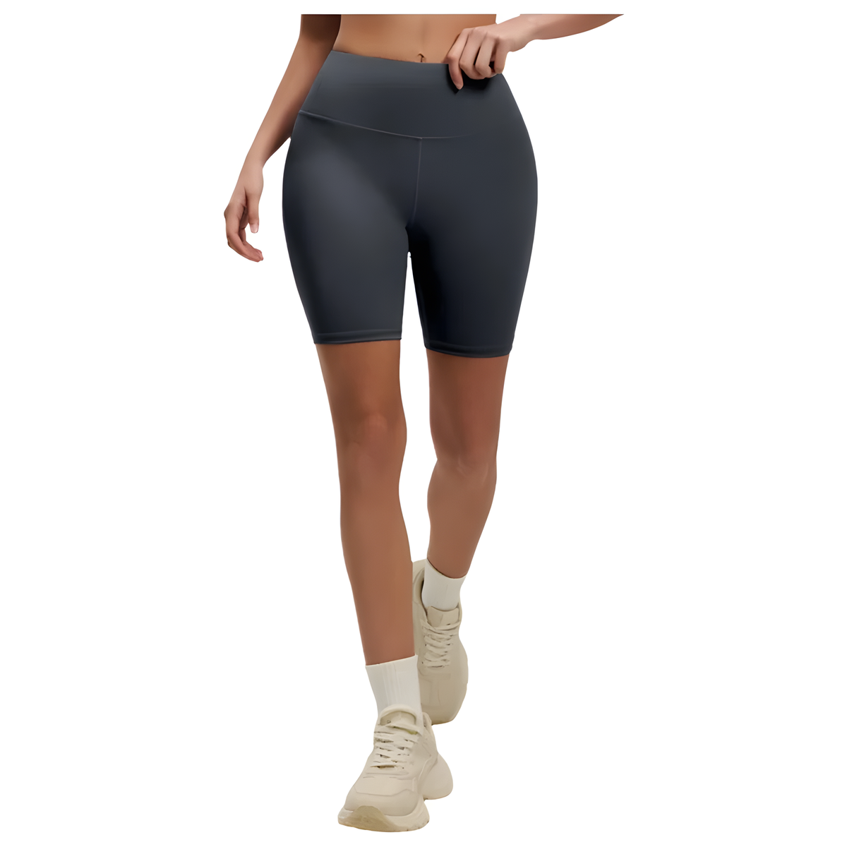 High-Waist Workout Shorts