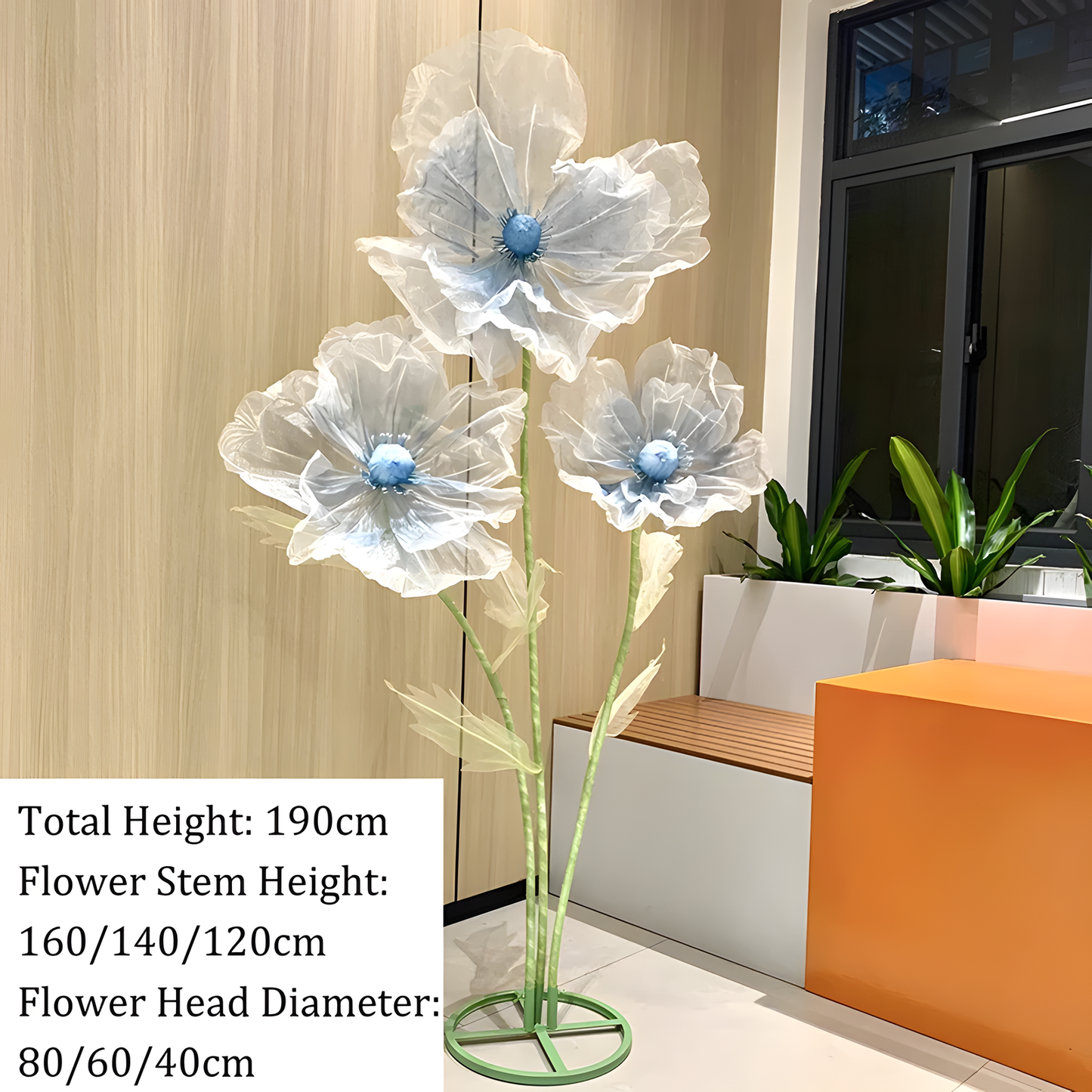 180 cm Poppy Flower Stand