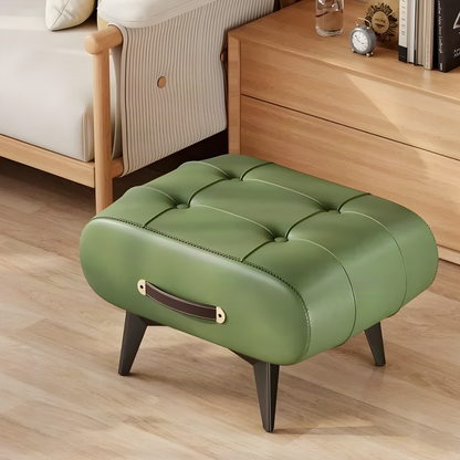 Tufted Footstool with Carry Handle