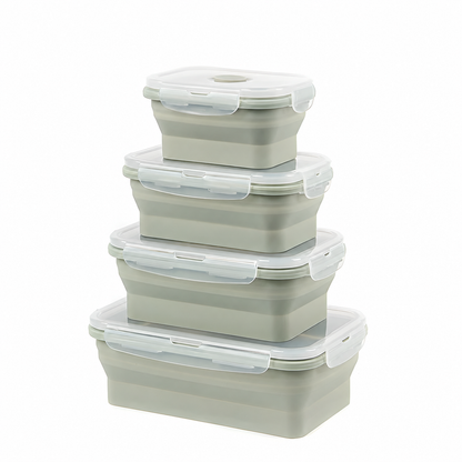 Foldable Silicone Lunch Box Set