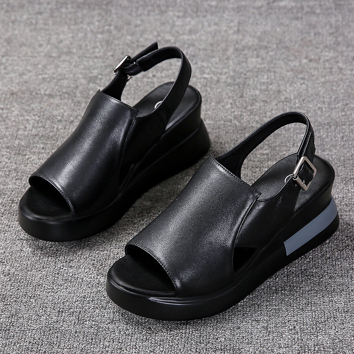Women's Buckle Platform Sandals