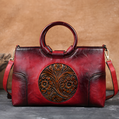 Embossed Crossbody Handbag