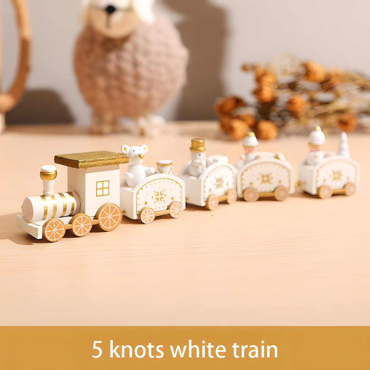 Wooden Christmas Tabletop Train
