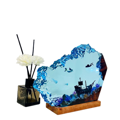 Mermaid Diver Resin Night Light