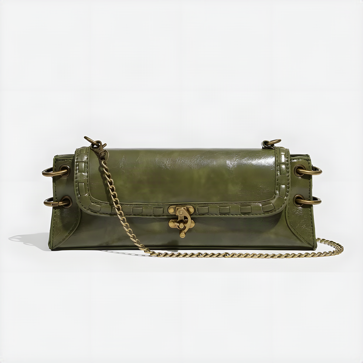 Lock Clasp Crossbody Bag