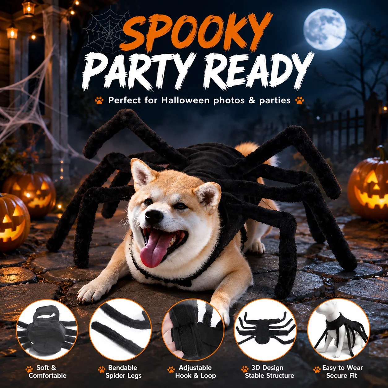 Halloween Spider Pet Costume