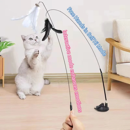 Hands-Free Suction Cup Cat Wand