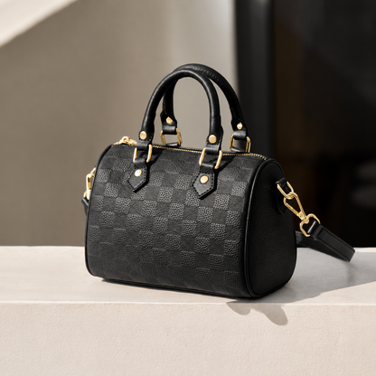 Mini Leather Boston Bag