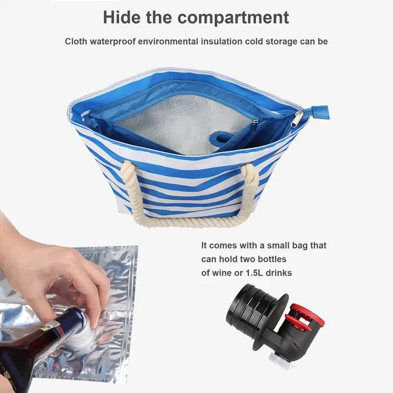 Isolerad tygväska med dryckesdispenser