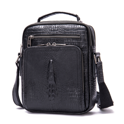 Multi-Zip Shoulder Messenger Bag