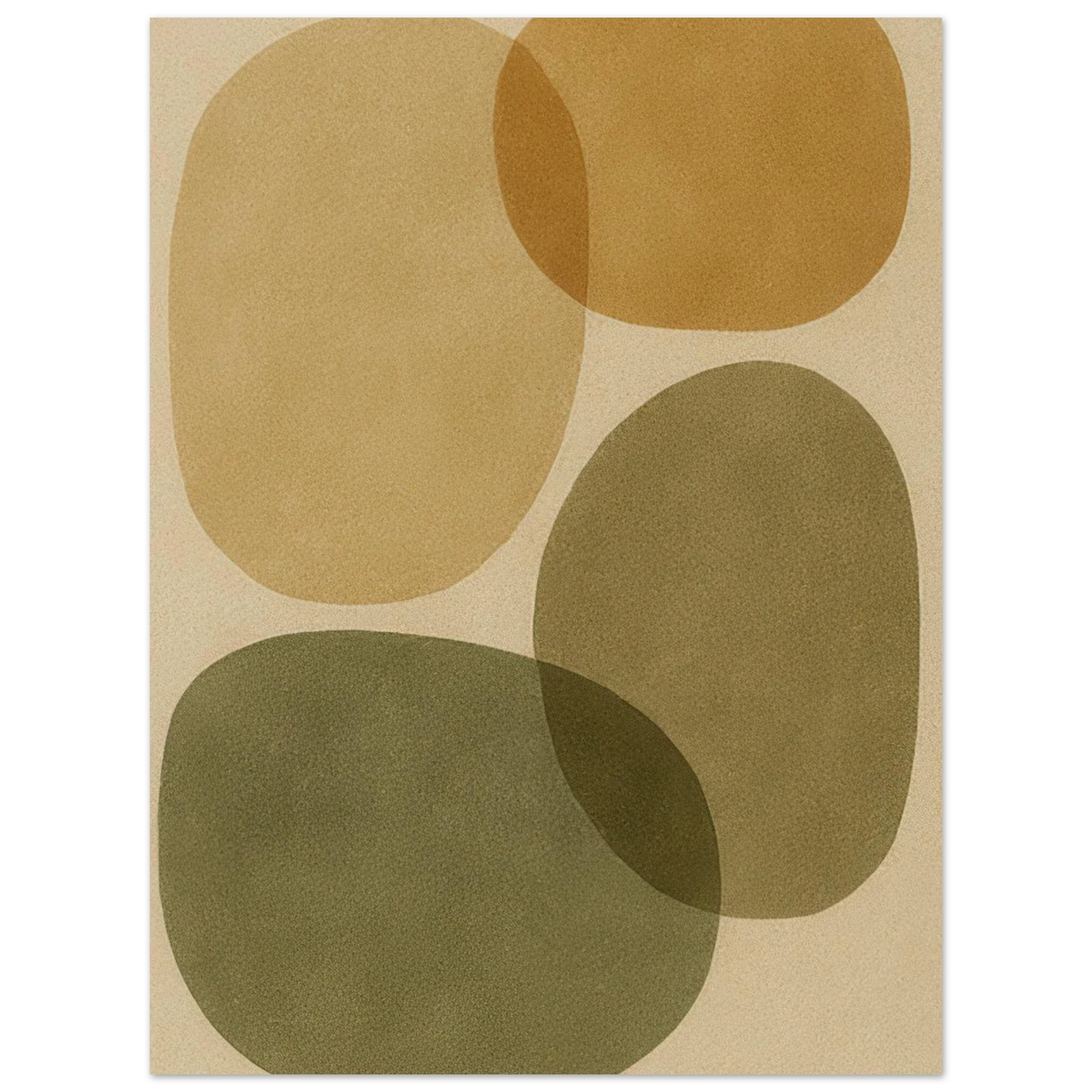 Minimalist Organic Shape Art Print – Earth Tones Abstract Poster