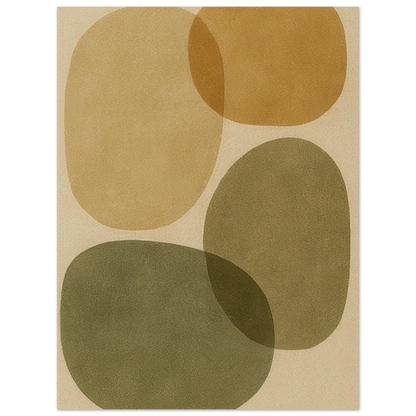Minimalist Organic Shape Art Print – Earth Tones Abstract Poster