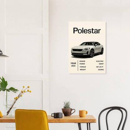 Polestar Performance Konsttryck – Modern Elbilsaffisch i Flera Storlekar