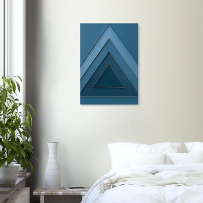 Abstrakt / Minimalistisk Poster i Sval Blå, Flera Storlekar