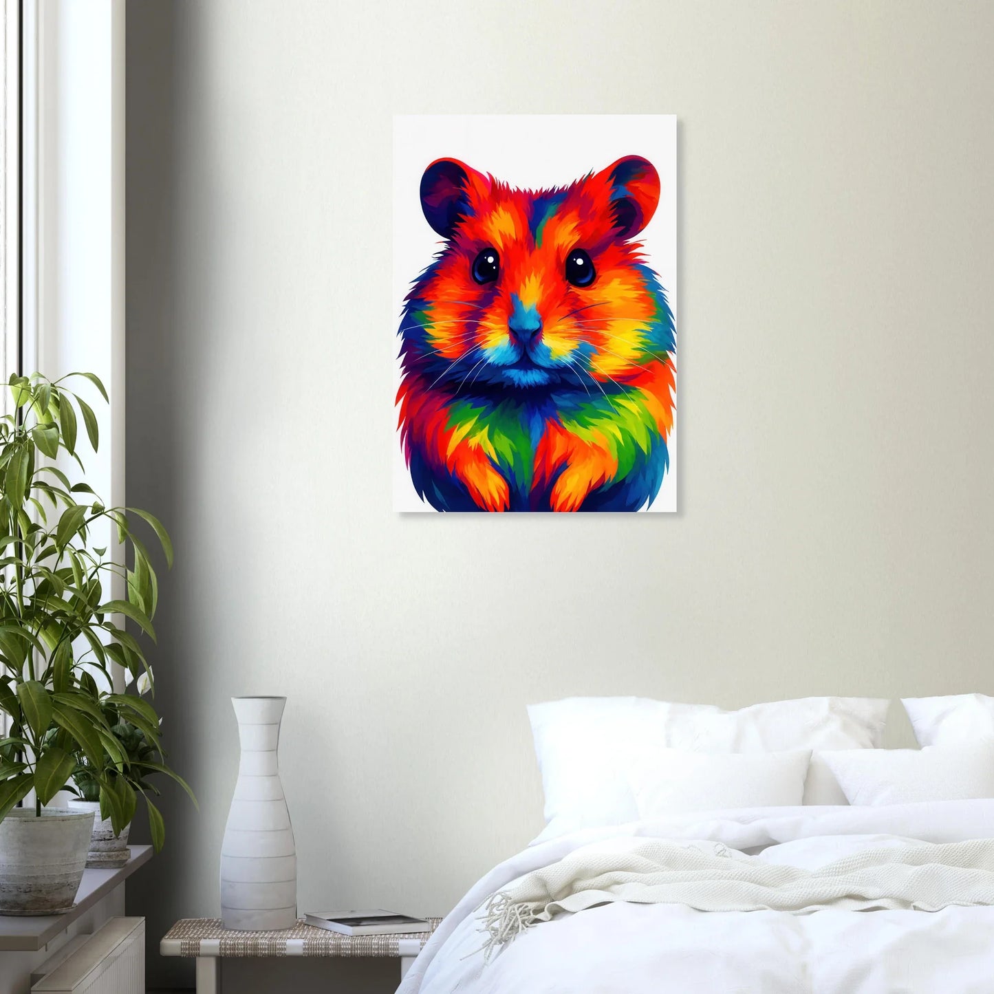 Djur: Vibrant Pop Art Hamster Poster - Colorful & Expressive Wall Art in Various Sizes