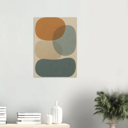 Abstrakt / Minimalistisk Jordnära Formkonst — Premium Halvblank Poster i Flera Storlekar