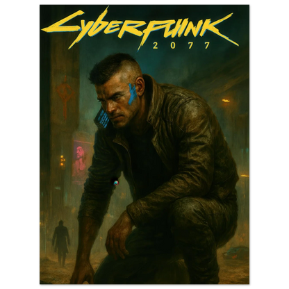 Cyberpunk Poster - Övergiven Stad Art Print