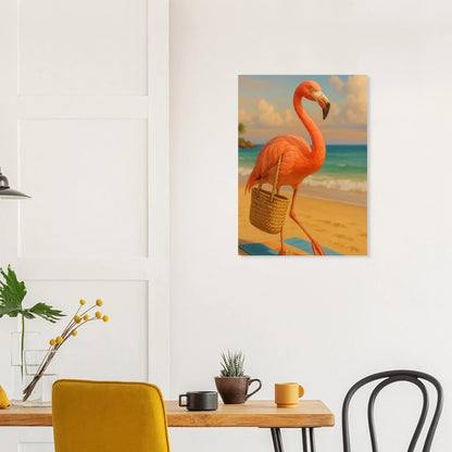Stilsäker Flamingo: Konsttryck i Tropisk Målning för att lysa upp ditt hem