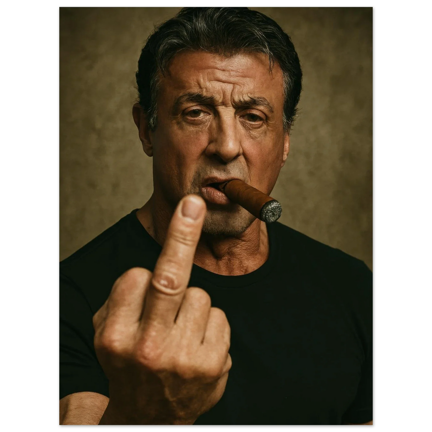 Iconic Stallone "Attitude" Poster: Bold Statement Art in Premium Print Quality