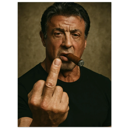 Iconic Stallone "Attitude" Poster: Bold Statement Art in Premium Print Quality