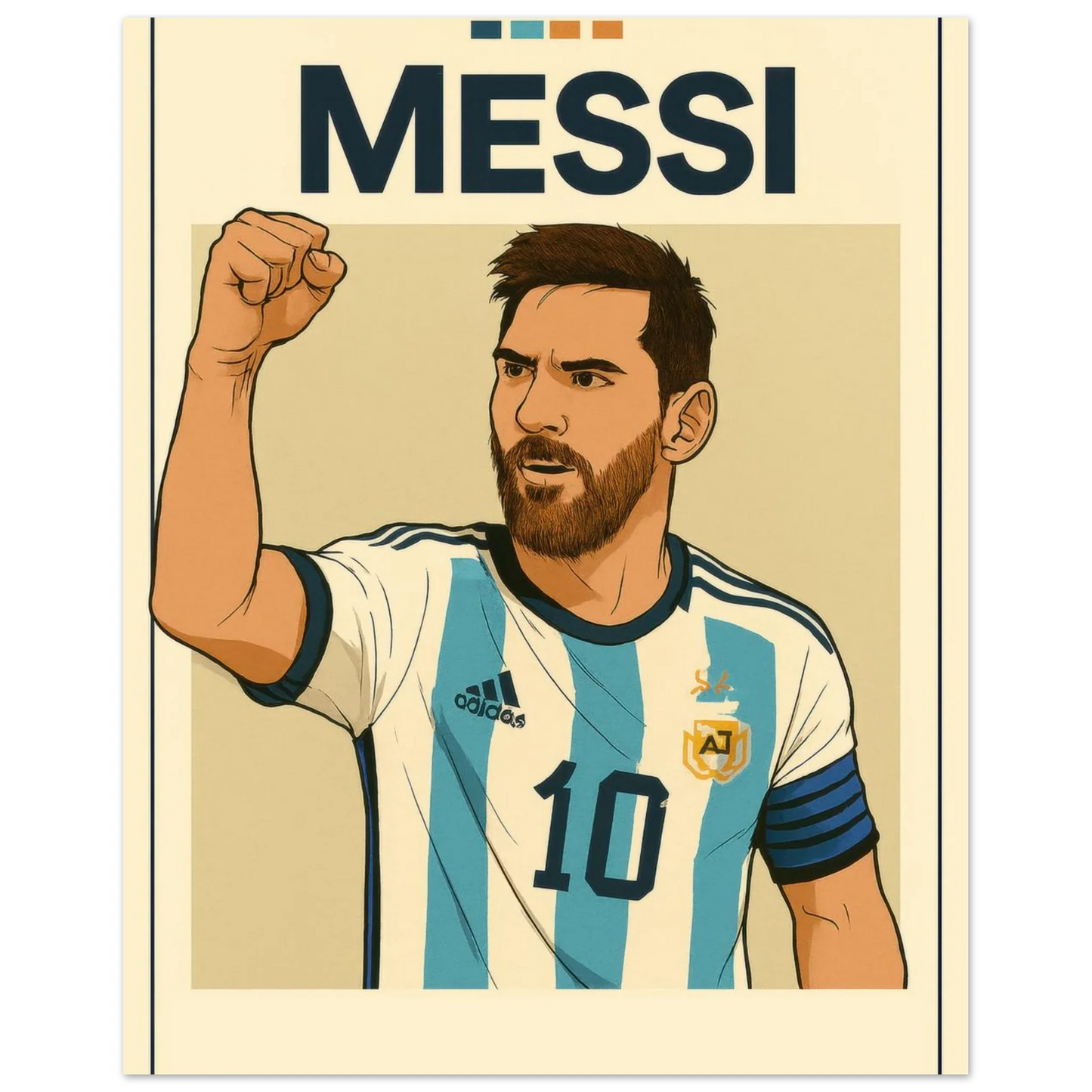 Messi GOAT Football Legend Poster Print – Iconic Fan Art for Your Space