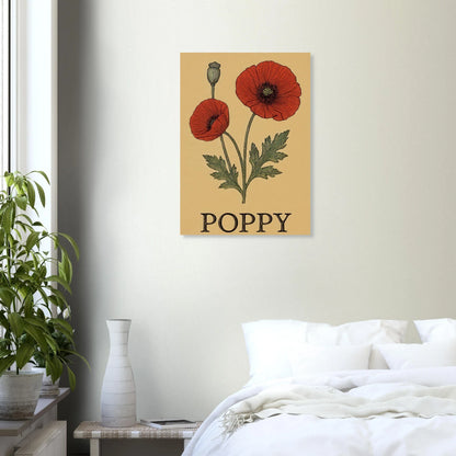 Frukter – Vintage Vallmo Botanisk Konsttryck på Premium Halvblankt Papper, i valfri storlek