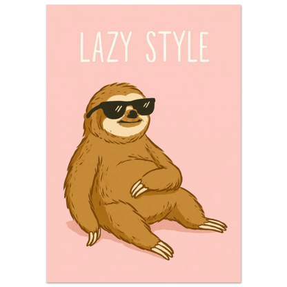 Lazy Style Sloth Poster - Chill Vibes Wall Art for Any Room